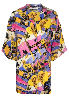 Palm Angels Miami graphic-print bowling shirt - Pink