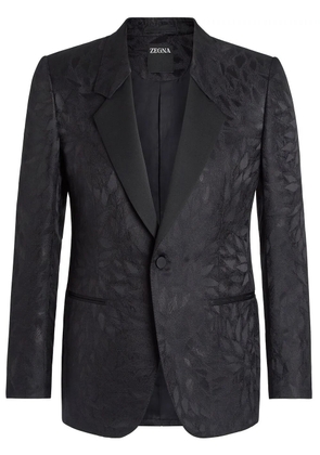 Zegna jacquard silk-wool blazer - Black