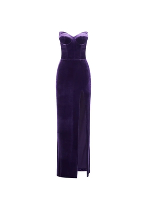 IMROSKA Imroska 24 split strapless maxi dress - Purple
