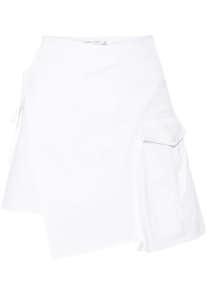Amen asymmetric twill miniskirt - White