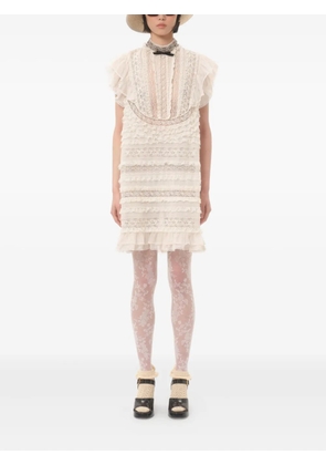 Valentino Garavani embroidered mini dress - White