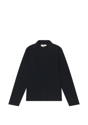 O.FILES half-zip T-shirt - Black