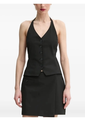 SAMSOE SAMSOE Saneem halter-neck button top - Black