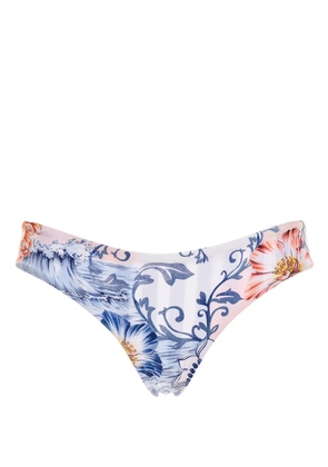 Agua Bendita Audrey floral-print bikini bottoms - White