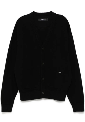ZZERO BY SONGZIO emblem seamless cardigan - Black