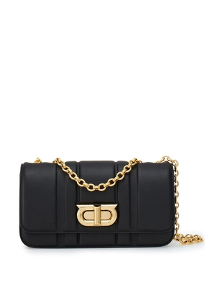 Ferragamo Gancini plaque leather shoulder bag - Black