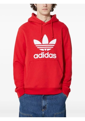 adidas logo-print hoodie - Red