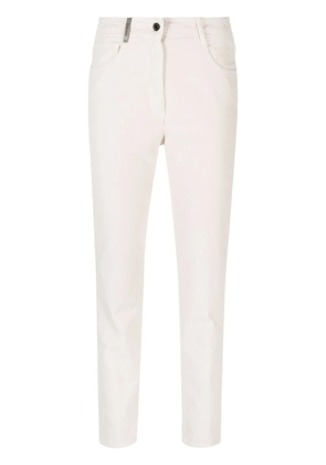 Peserico corduroy slim-cut cotton trousers - Neutrals
