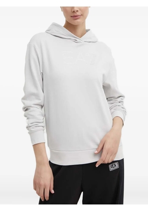 Ea7 Emporio Armani logo-embellished hoodie - Neutrals