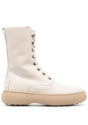 Tod's lace-up ankle boots - Neutrals