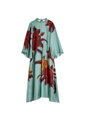 La DoubleJ Magnifico floral-print midi dress - Blue