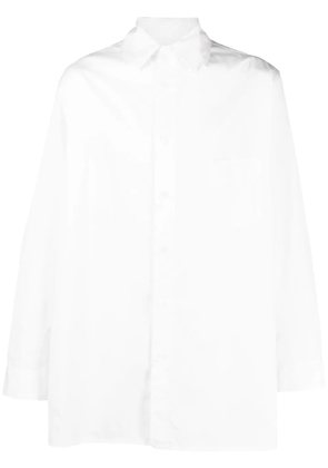 Yohji Yamamoto long-sleeve cotton shirt - White