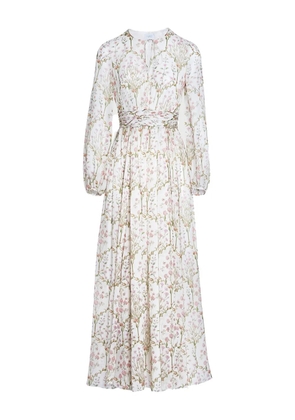 Giambattista Valli floral-print long-sleeve dress - White