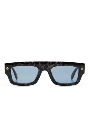 Alexander McQueen Eyewear spike stud-detailing rectangle-frame sunglasses - Black