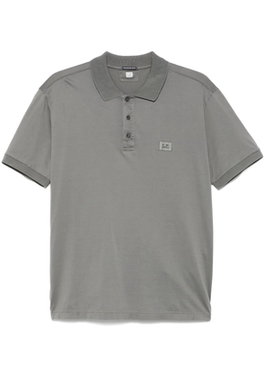 C.P. Company logo-patch polo shirt - Grey
