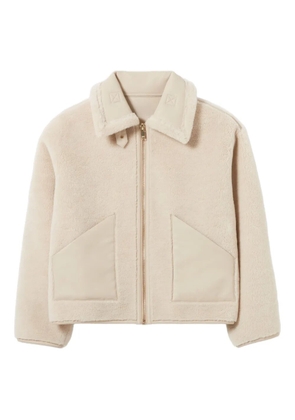 Claudie Pierlot high-neck zip-front coat - Neutrals