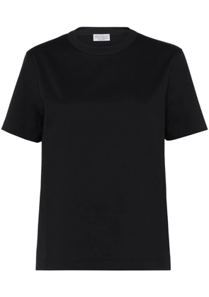Brunello Cucinelli Monili-trim cotton T-shirt - Black