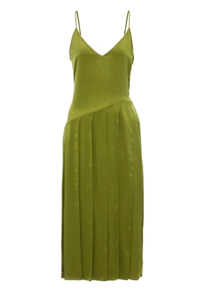 JW Anderson ribbon-panel midi dress - Green
