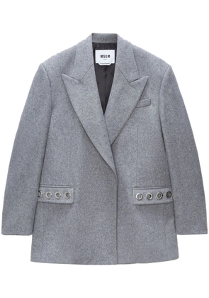 MSGM eyelet-embellished single-breasted blazer - Grey