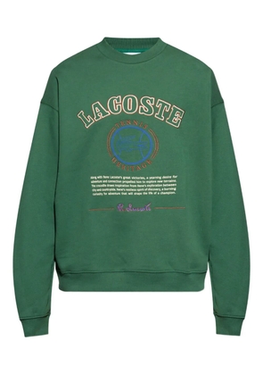 Lacoste Heritage-embroidery fleece sweatshirt - Green