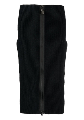 TOM FORD ribbed zip-up pencil skirt - Black