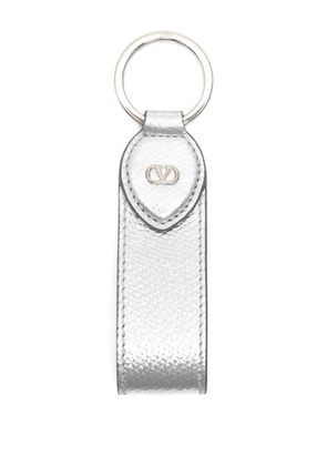 Valentino Garavani logo-detail keyring - Silver
