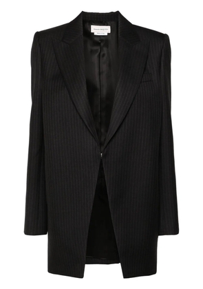 Alexander McQueen pinstripe pattern blazer - Grey