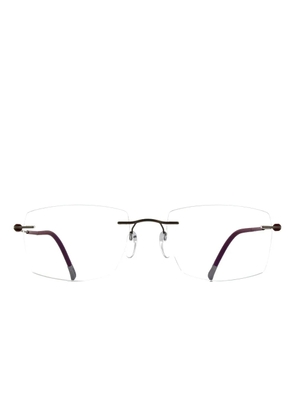 Silhouette rimless rectangle-frame glasses - Red