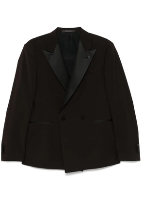 Tagliatore brooch-detail blazer - Brown