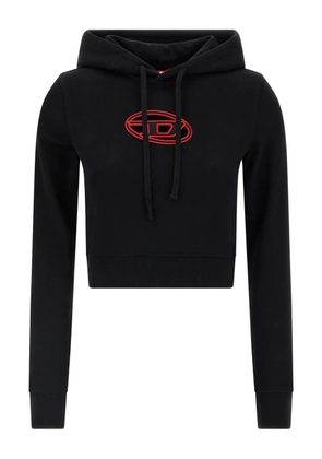 Diesel F-Slimmy logo-embroidered cropped hoodie - Black