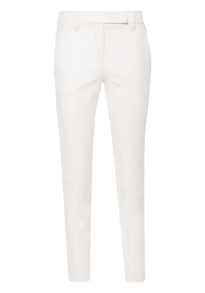 Brunello Cucinelli slim-fit cropped cotton trousers - Neutrals