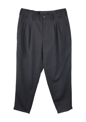 Yohji Yamamoto pleated wool trousers - Black