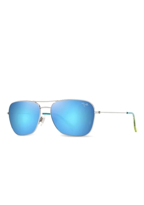 Maui Jim Naauao mirrored-pilot sunglasses - Silver