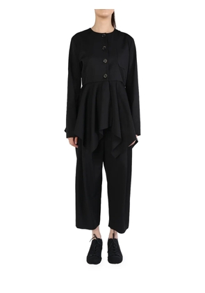 Uma Wang pleat-detailing jacket - Black