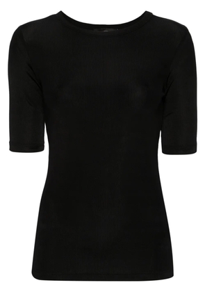 Fabiana Filippi cut-out fine-ribbed T-shirt - Black