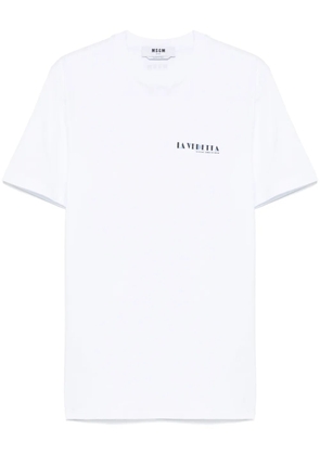 MSGM La Vedetta-print T-shirt - White