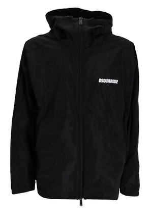 DSQUARED2 zip-up hooded jacket - Black
