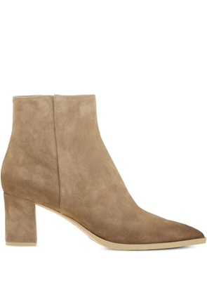 Santoni 65mm suede ankle boots - Brown