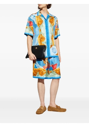 Versace Gallery silk shorts - Blue