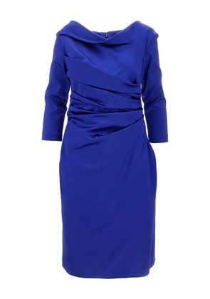 Talbot Runhof draped midi dress - Blue