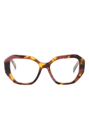 Prada Eyewear geometric-frame glasses - Pink