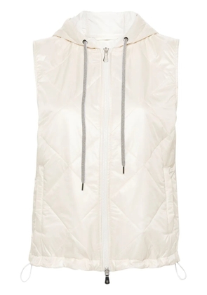 Eleventy padded hooded gilet - Neutrals