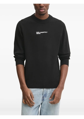 Karl Lagerfeld Jeans logo-embroidered crew-neck sweater - Black