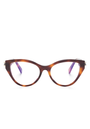 Bvlgari butterfly-frame glasses - Brown