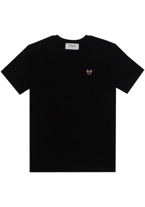 PELO FOUNDATION dog-appliqué T-shirt - Black