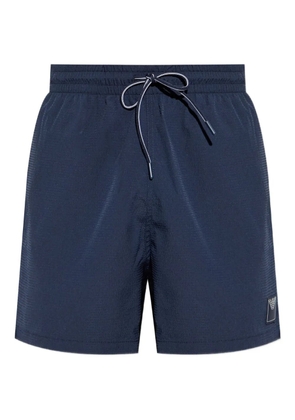 Emporio Armani logo-patch swim shorts - Blue