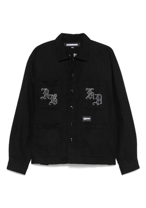 Neighborhood embroidered shirt - BLACK