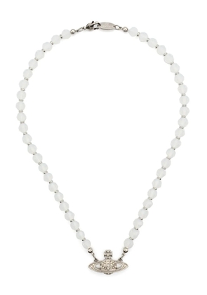 Vivienne Westwood Messaline Orb-motif choker necklace - White