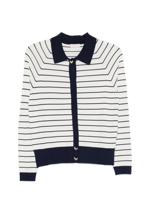 LIU JO striped cardigan - White