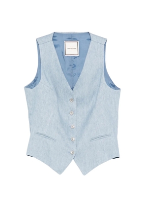 Tagliatore button-up V-neck waistcoat - Blue